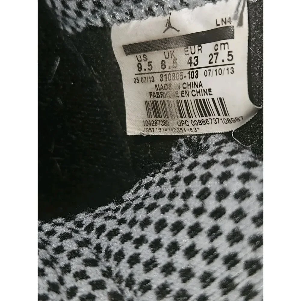 2013 Air Jordan Retro 10 Steel Size 9.5 310805-103